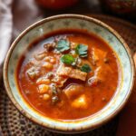 Hearty Harira Soup: A flavorful Moroccan culinary tradition.