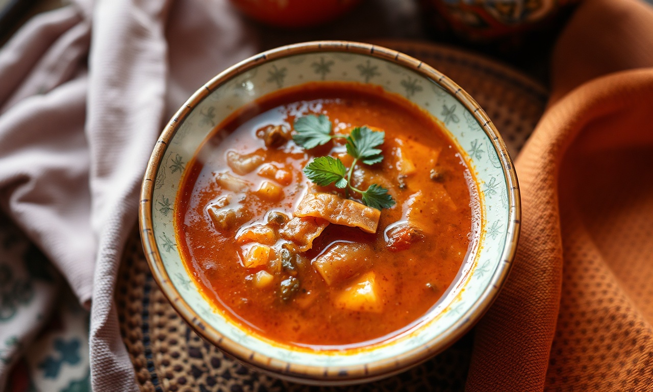 Hearty Harira Soup: A flavorful Moroccan culinary tradition.