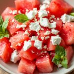 Zesty watermelon feta salad, a refreshing summer delight.