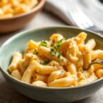 Low-calorie mac and cheese: creamy, guilt-free comfort food delight.