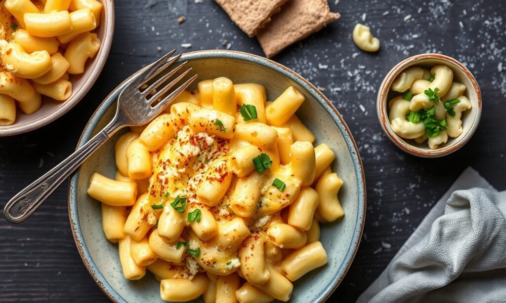 Low-calorie mac and cheese: creamy, guilt-free comfort food delight.