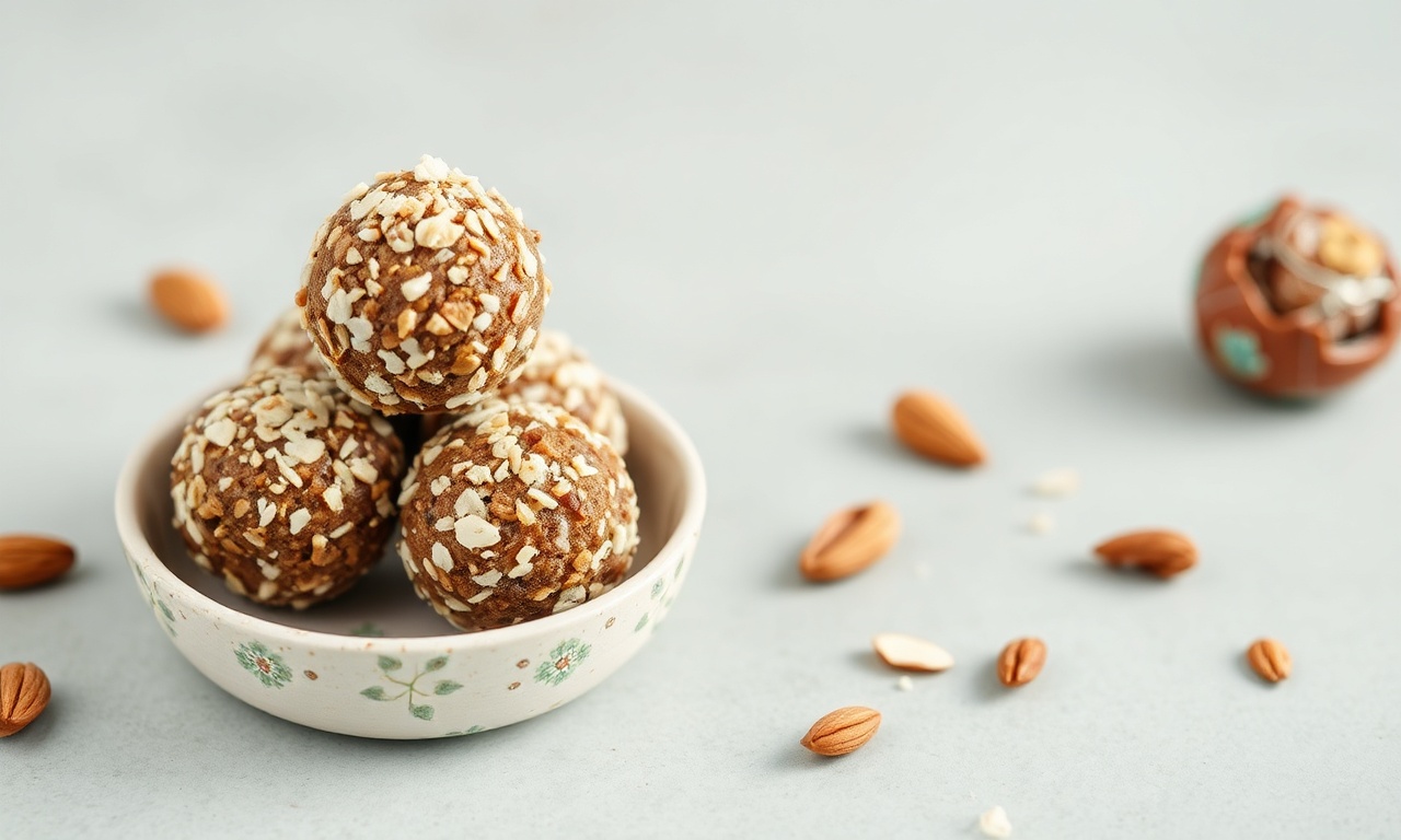 Energy boost: Homemade almond butter date balls for a healthy snack.