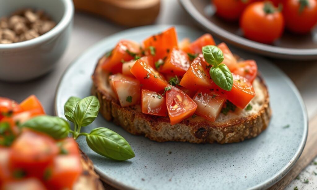 Vibrant bruschetta tomato basil recipe, fresh, delicious, and perfectly balanced.