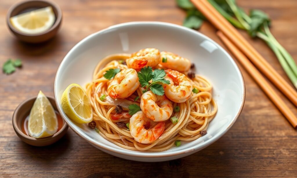 Savory Shrimp Pad Thai: Gluten-free, nourishing, and irresistibly delicious.