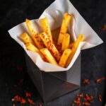 Spicy Togarashi fries, a zesty snack time magic.