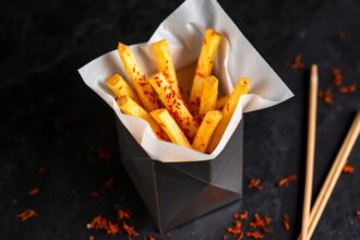 Spicy Togarashi fries, a zesty snack time magic.