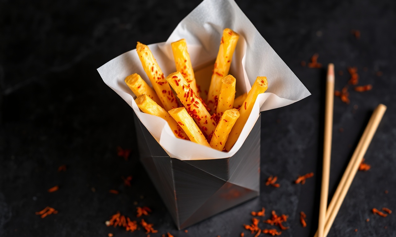 Spicy Togarashi fries, a zesty snack time magic.
