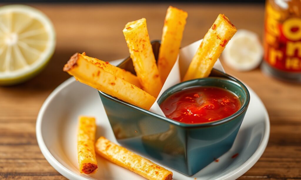 Spicy Togarashi Fries: Zesty, bold, and irresistibly spicy snack time magic.