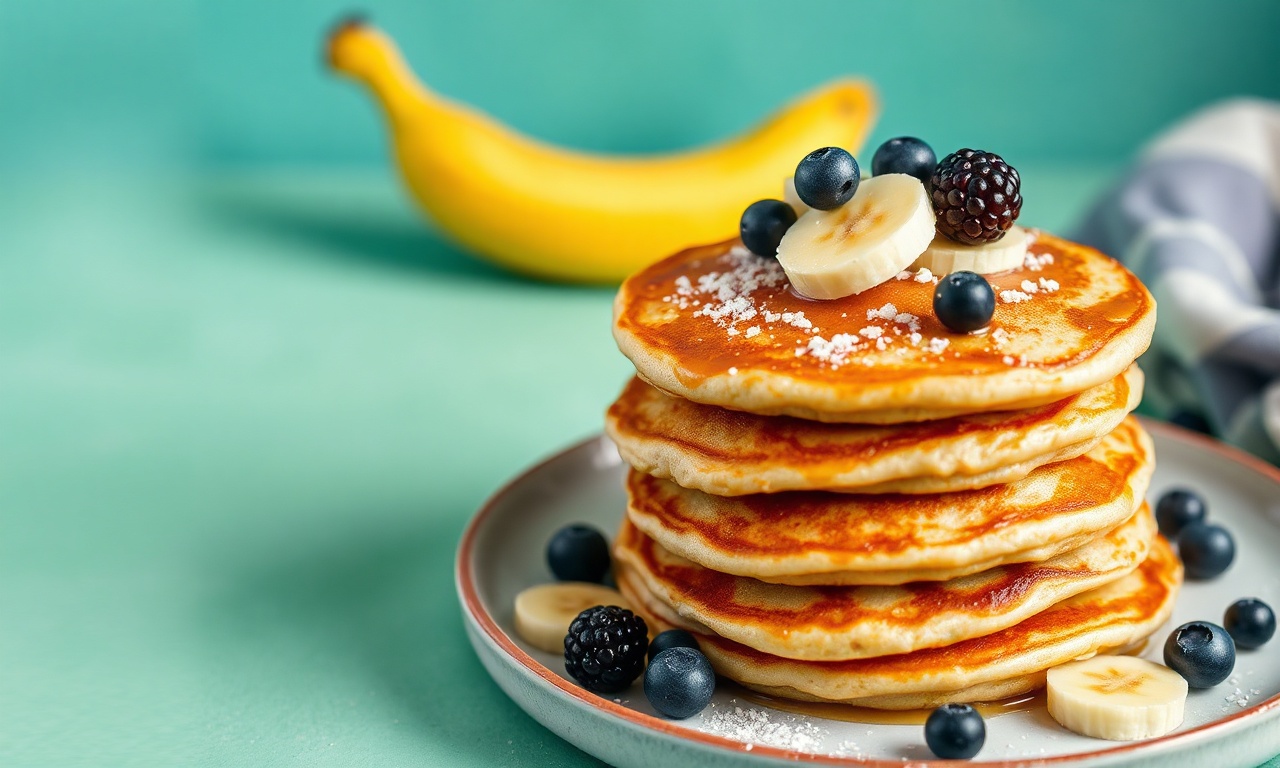 Fluffy 3-ingredient banana pancakes, a quick wholesome breakfast.