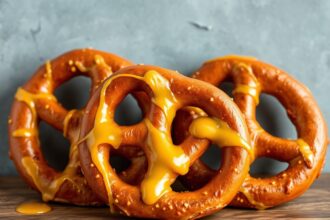 Crunchy honey mustard pretzels: irresistible delight and joy.