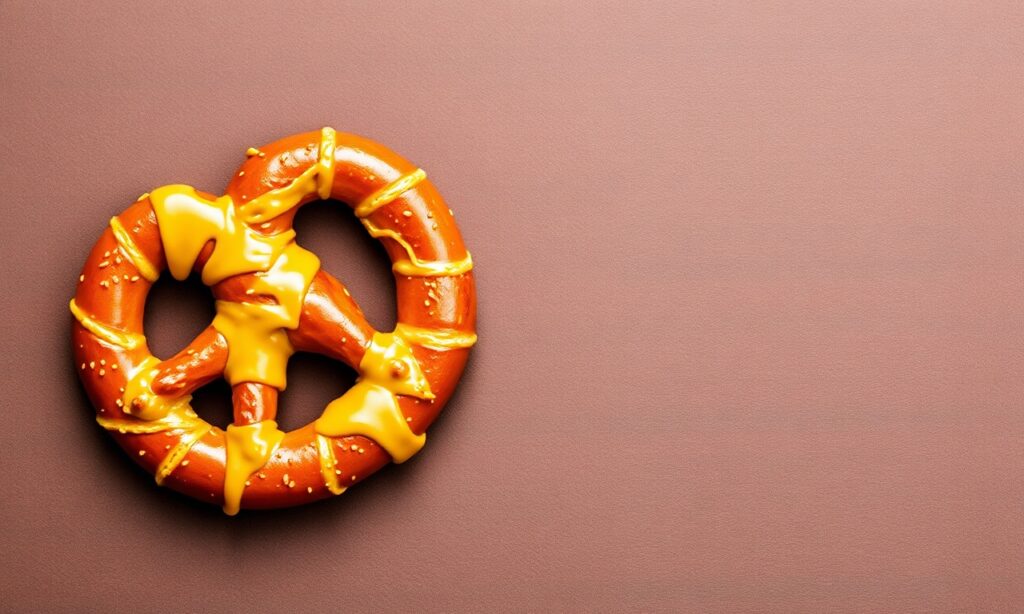 Crunchy honey mustard pretzels: irresistible snack delight.