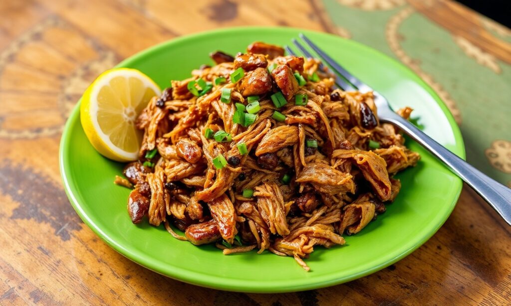 Crispy Vaca Frita, shredded Cuban beef delight, showcasing rich island heritage.