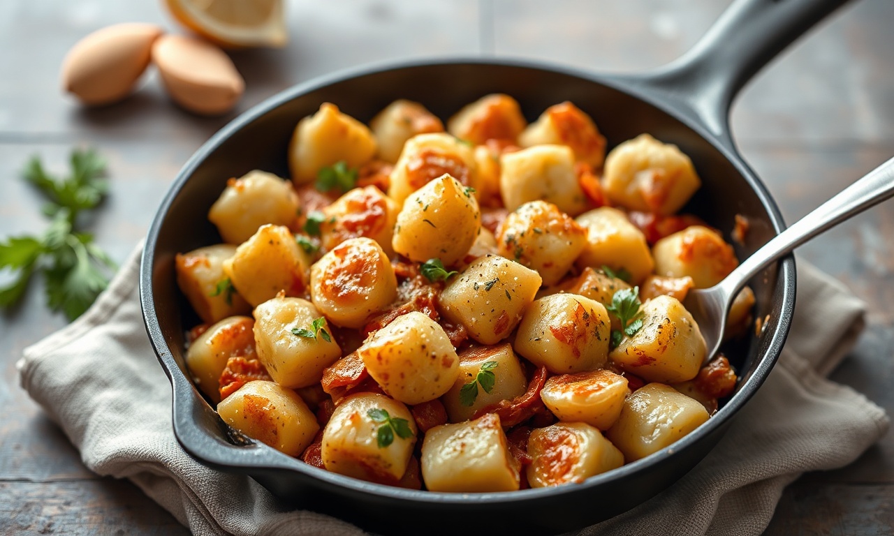 Gluten-free skillet gnocchi: crispy, cozy, delicious comfort food.