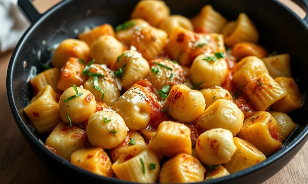 Gluten-free skillet gnocchi: crispy, golden comfort food.