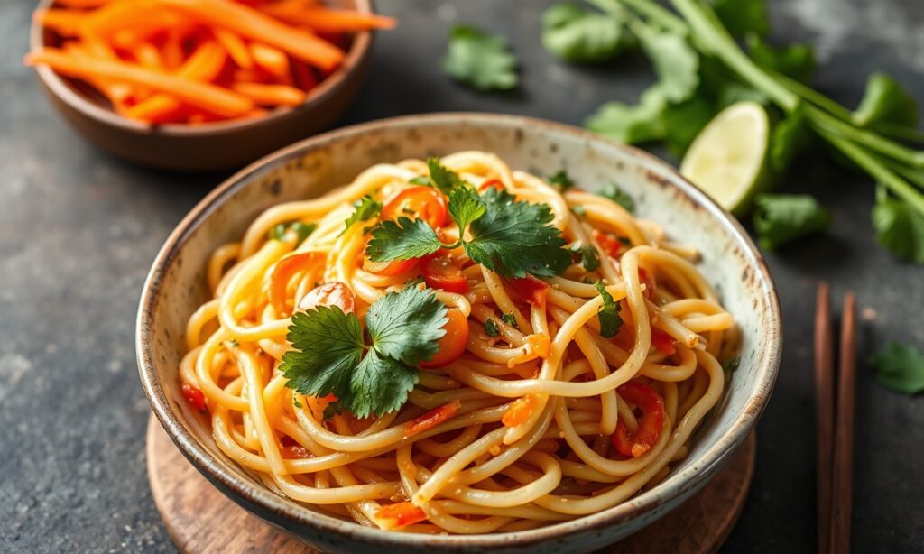 Brighten Meal: Lightened-up Pad Thai for a healthy, delicious experience.