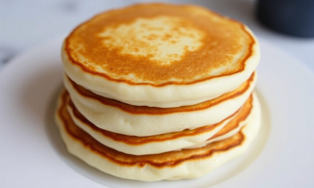 Fluffy Japanese soufflé pancakes, a delightful culinary art.