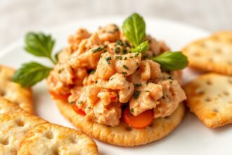 Healthy tuna crackers: delicious, quick, and nutritious snack.