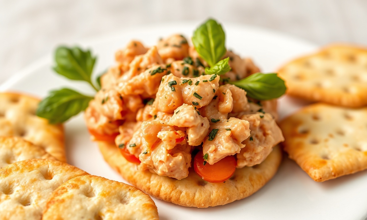 Healthy tuna crackers: delicious, quick, and nutritious snack.