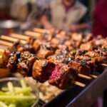 Savoring Moo: Juicy Thai grilled beef skewers, a culinary delight.