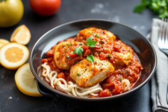 Healthy twist chicken cacciatore recipe for a delicious meal.
