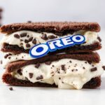 Delicious Oreo ice cream sandwich, a perfect blend of Oreo & cream.