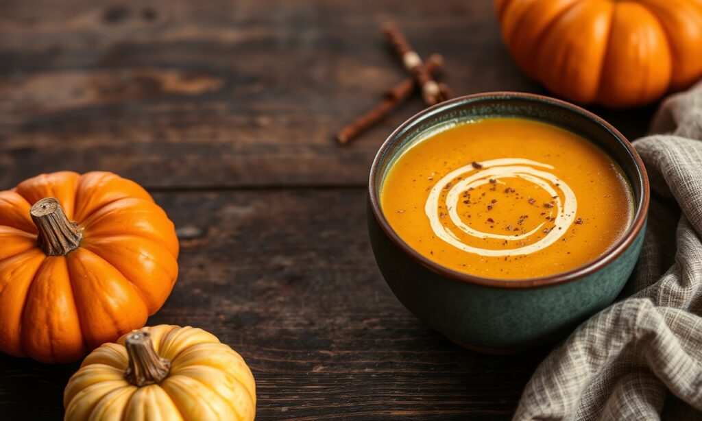 Golden Roasted Pumpkin soup: comforting, secret recipe for warmth.