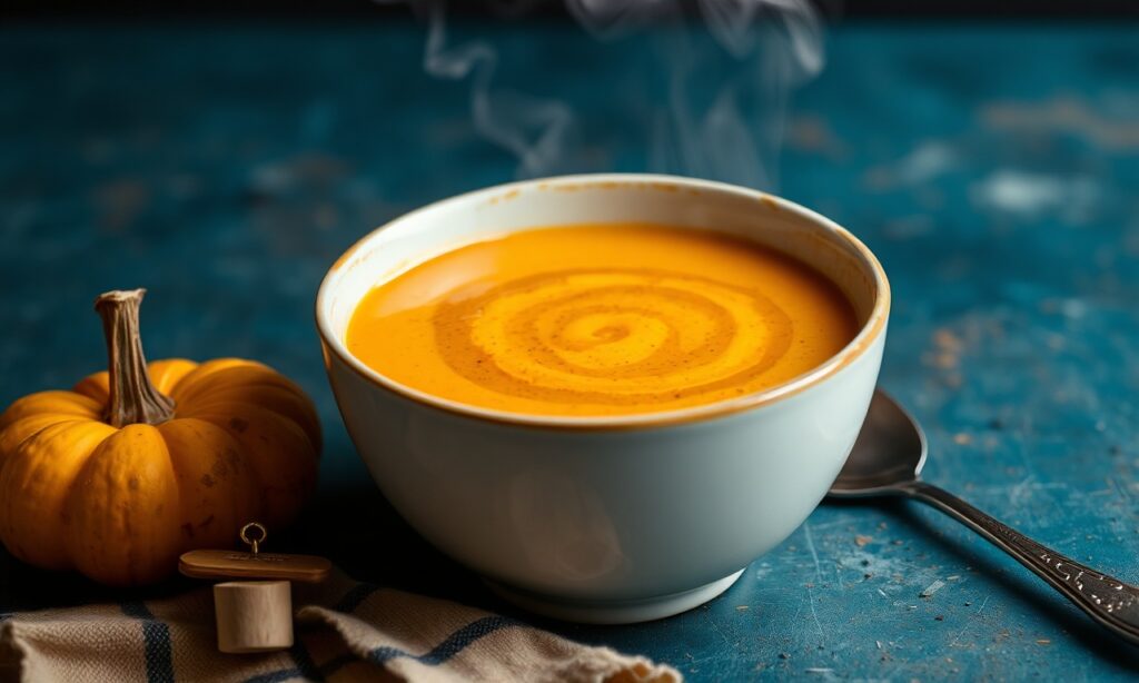 Golden Roasted Pumpkin soup: comforting, secret recipe for warmth.