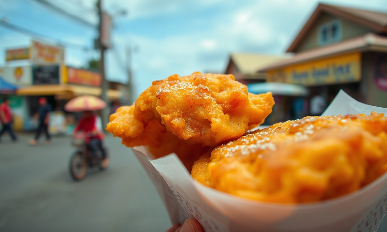 Famous Gorengan fritters: Indonesia's crispy golden street food sensation.