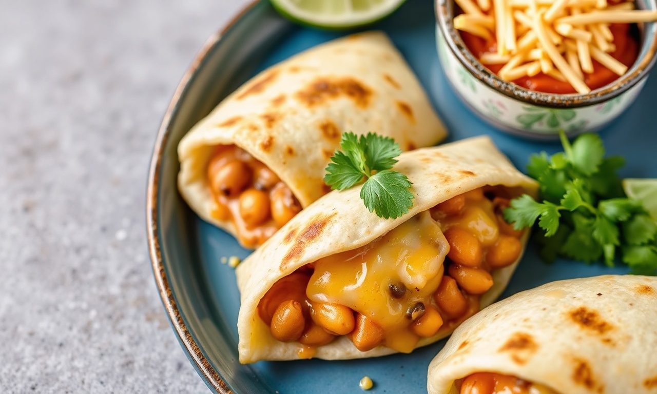 Cheesy bean pupusas: Savory El Salvadorian street food delight.