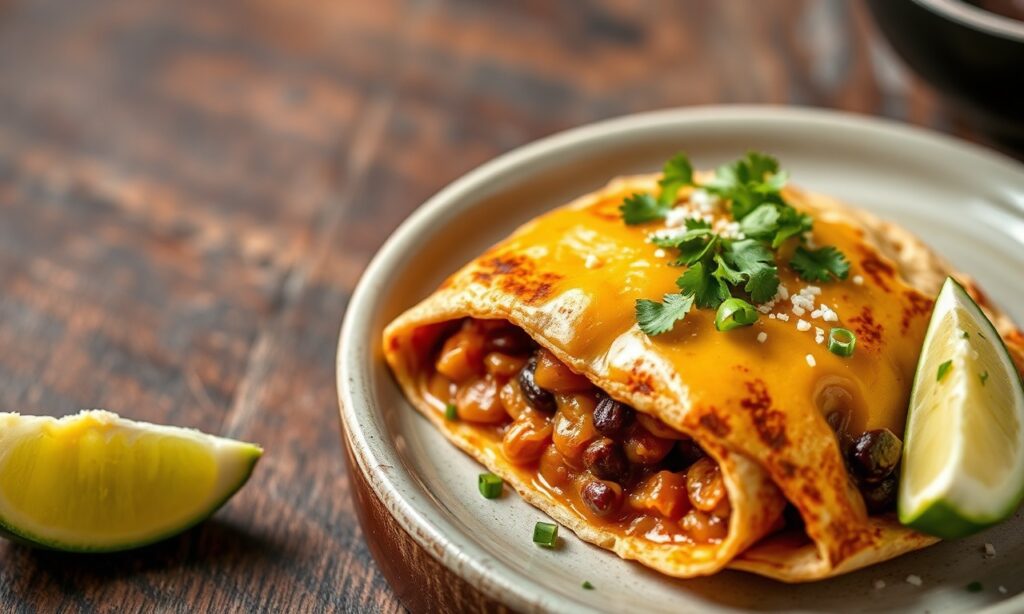 Cheesy bean pupusa: El Salvador's savory, irresistible comfort food delight.