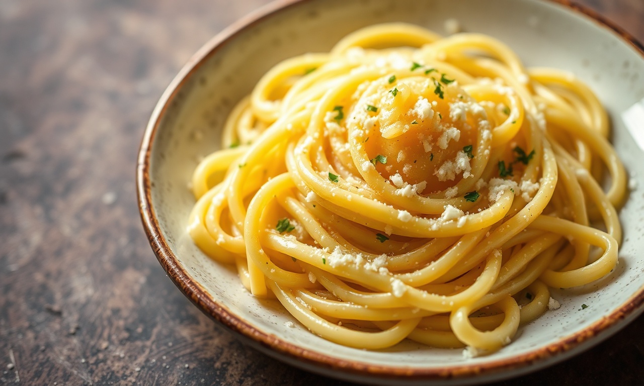 Zesty lemon butter garlic sauce for delicious pasta.