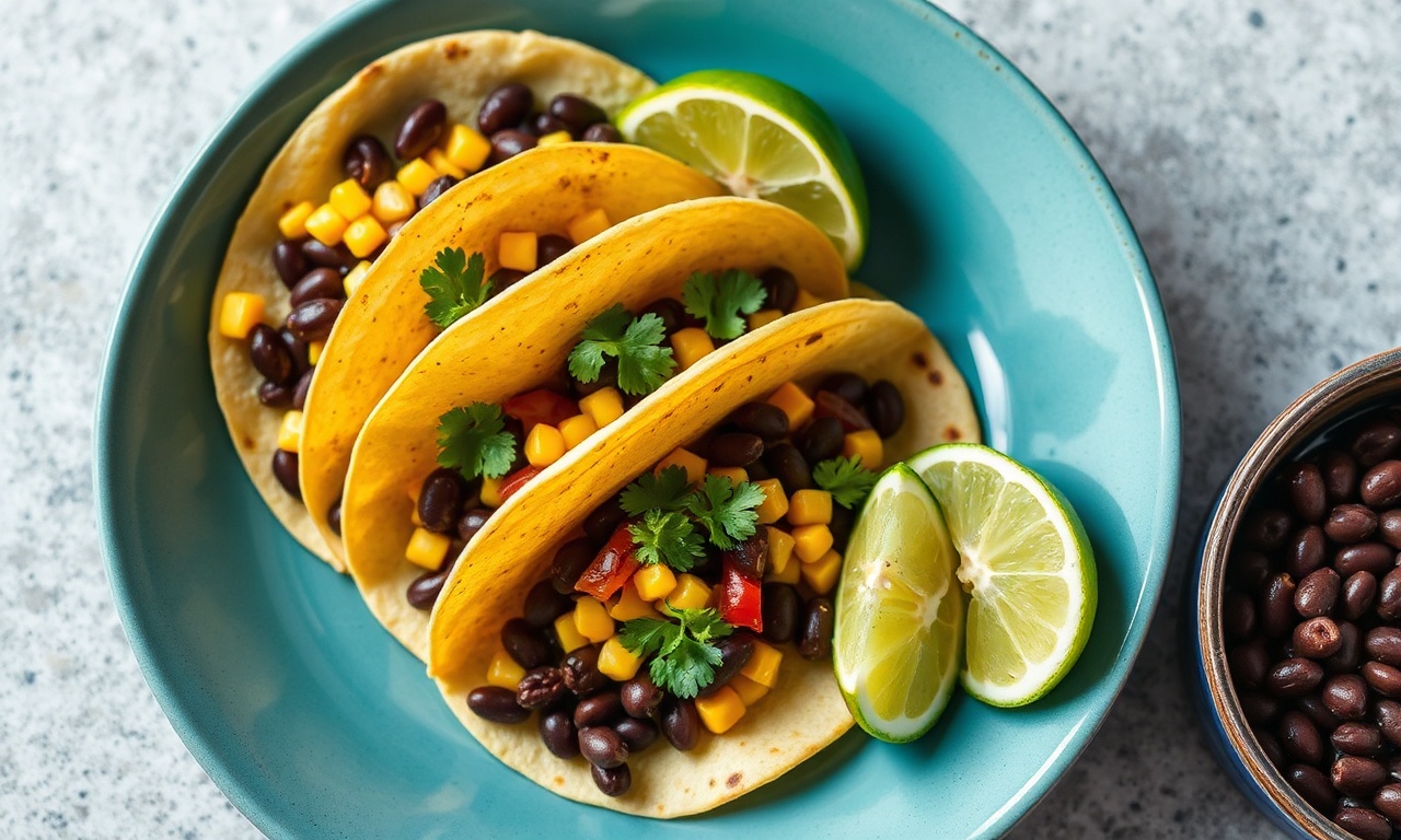 Corn black bean tacos recipe: vibrant, flavorful fusion.