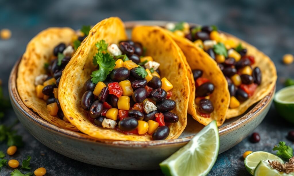 Corn black bean tacos: vibrant fusion recipe guide.