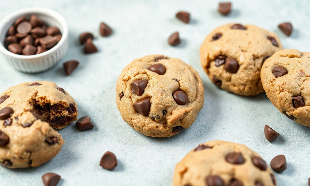 Deliciously guilt-free healthy chocolate chip cookies, a wholesome treat.