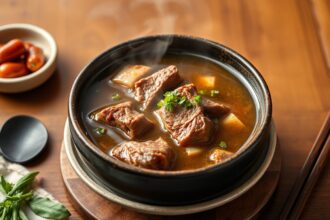 Comforting Galbitang: Korean beef soup secrets revealed.