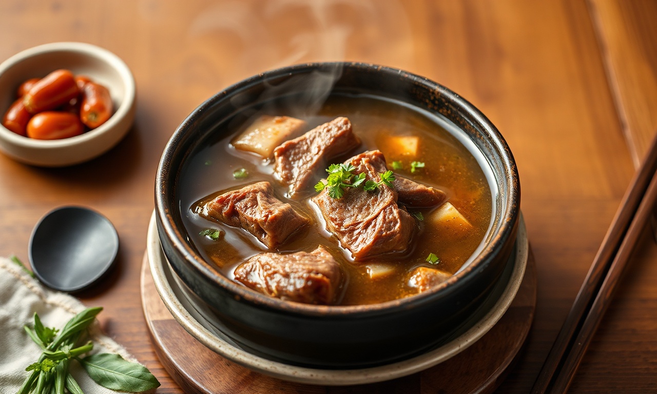 Comforting Galbitang: Korean beef soup secrets revealed.