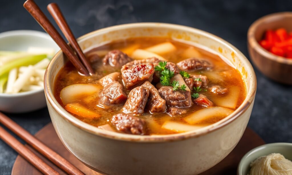 Hearty Galbitang: Korean beef soup recipe for comforting, generational flavors.