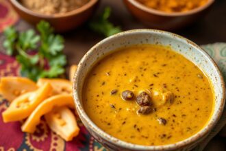 West African egusi soup: vibrant, nourishing vegan delight.