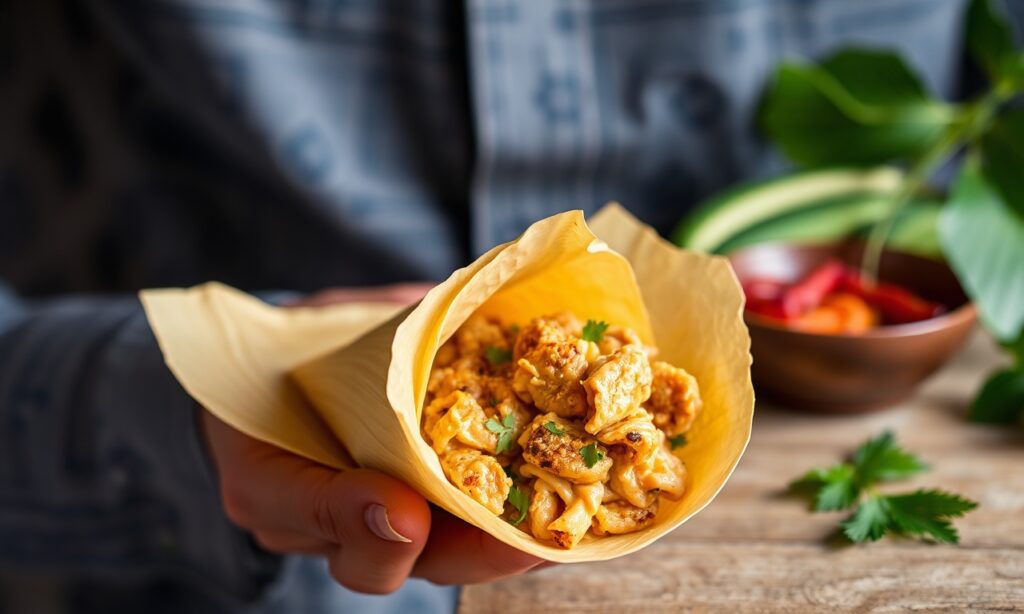 Nacatamales Unwrapped: Delicious Nicaraguan chicken tamale delight.