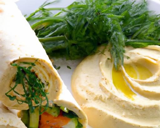 Wrap into Wellness: Veggie Delight with Creamy Hummus
