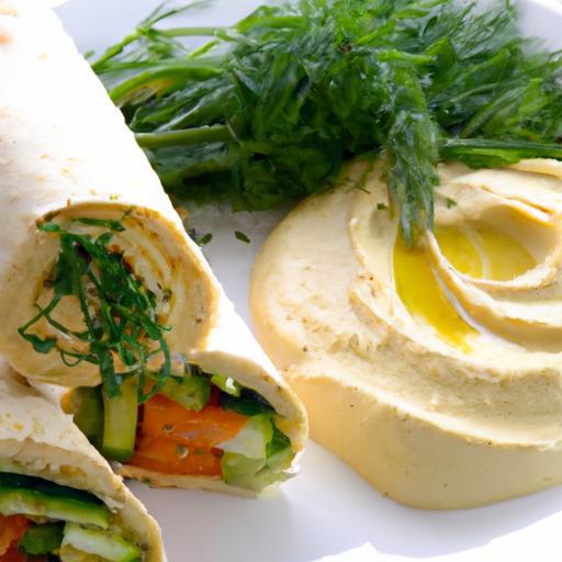 Wrap into Wellness: Veggie Delight with Creamy Hummus