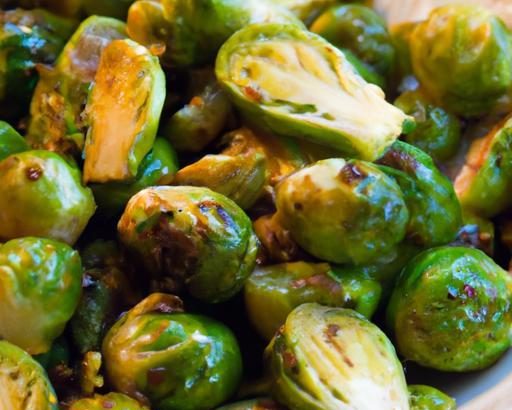 Golden Crispy Brussels Sprouts Drizzled with Spicy Hot Honey