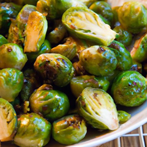 Golden Crispy Brussels Sprouts Drizzled with Spicy Hot Honey