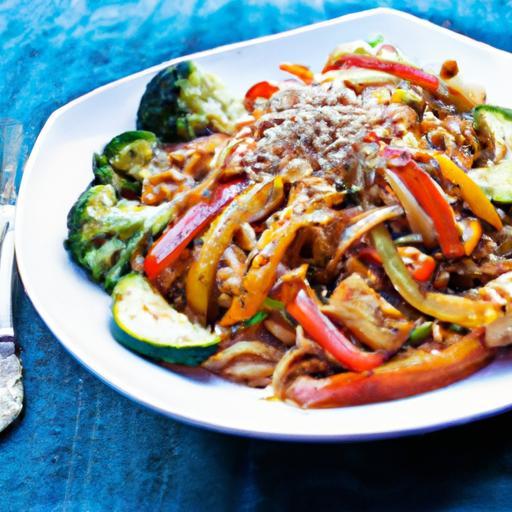 Fiery Peanut Noodles with Veggies: A Flavorful Twist