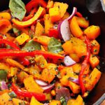 Colorful Sweet Potato Hash with Bell Peppers & Onions