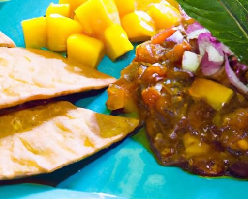 Tropical Twist: Mango & Black Bean Salsa with Plantain Chips