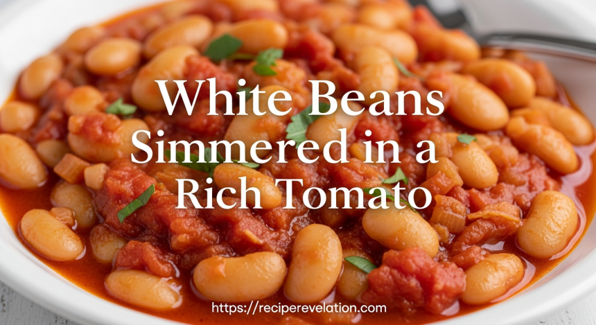 Wholesome White Beans Simmered in Tomato Herb Sauce