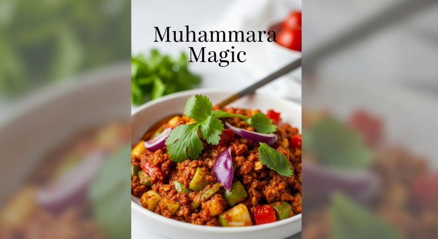 Muhammara Magic: Sweet, Spicy Roasted Red Pepper & Walnut Dip