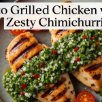 Savor Keto Grilled Chicken with Zesty Chimichurri Sauce