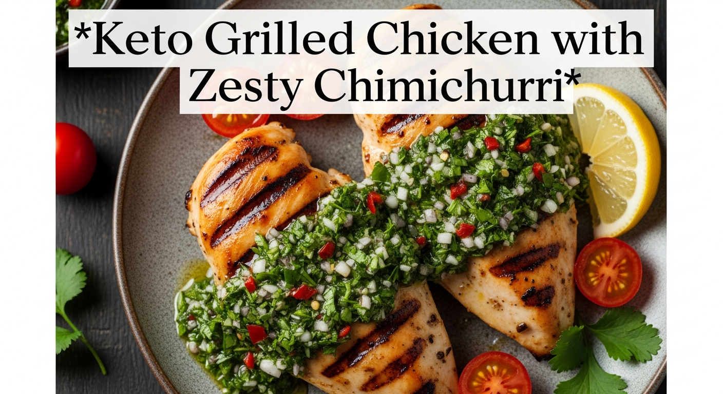 Savor Keto Grilled Chicken with Zesty Chimichurri Sauce